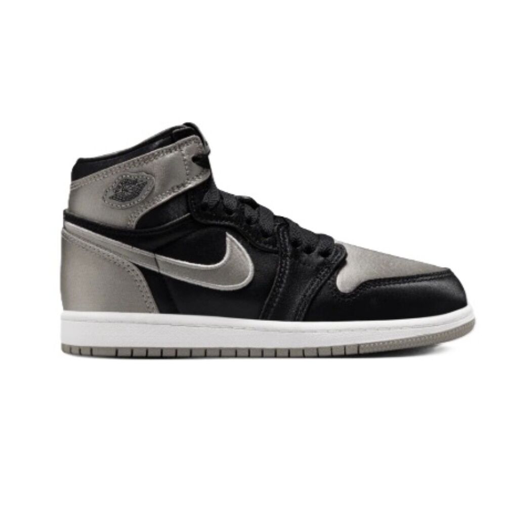 AIR JORDAN 1 RETRO HIGH "BLACK/ MEDIUM GREY/ WHITE" PS -Big Kids 3 - NEW in box - Picture 2 of 9